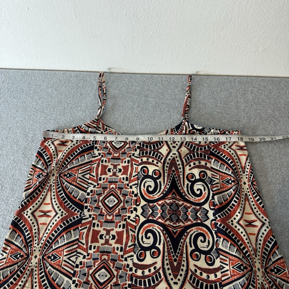 New Collective Concepts Donnie Graphic Print Blouse Tank Top Orange Womens Large - Picture 6 of 8